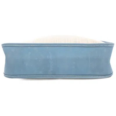 Pre-owned Hermes Blue Jean Canvas Leather Shoulder Bag ()
