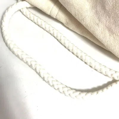 Pre-owned Hermes Blue White Cotton Shoulder Bag () In Multi