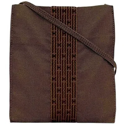 Pre-owned Hermes Brown Canvas Pochette Shoulder Bag ()