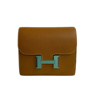 Pre-owned Hermes Brown Epsom Leather Wallet (bi-fold) ()