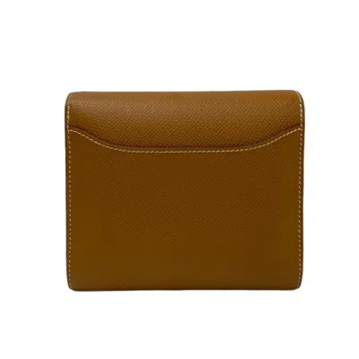 Pre-owned Hermes Brown Epsom Leather Wallet (bi-fold) ()