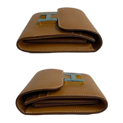 Pre-owned Hermes Brown Epsom Leather Wallet (bi-fold) ()