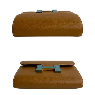 Pre-owned Hermes Brown Epsom Leather Wallet (bi-fold) ()