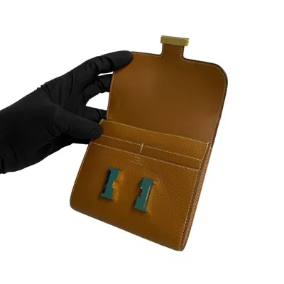 Pre-owned Hermes Brown Epsom Leather Wallet (bi-fold) ()