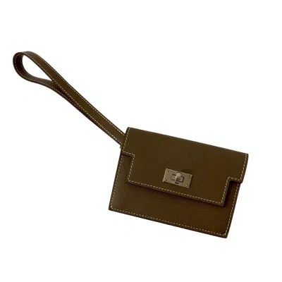 Pre-owned Hermes Brown Leather Coin Purse/coin Case ()