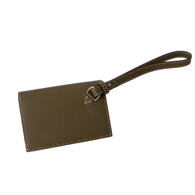 Pre-owned Hermes Brown Leather Coin Purse/coin Case ()