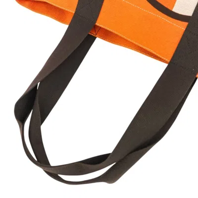 Pre-owned Hermes Brown Orange Beach Bag Tote Bag () In Multi