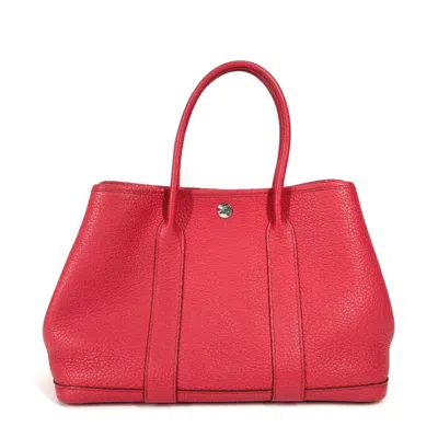 Pre-owned Hermes Garden Bougainvillier Pink Negonda Leather Handbag Tote Bag ()