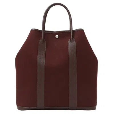 Pre-owned Hermes Garden Brown Toile Officier Tote Bag ()