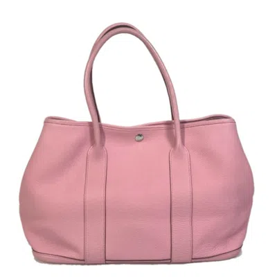 Pre-owned Hermes Garden Pink Leather Shoulder Bag Tote Bag ()