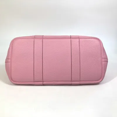 Pre-owned Hermes Garden Pink Leather Shoulder Bag Tote Bag ()