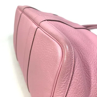 Pre-owned Hermes Garden Pink Leather Shoulder Bag Tote Bag ()