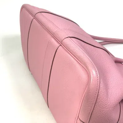 Pre-owned Hermes Garden Pink Leather Shoulder Bag Tote Bag ()