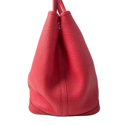 Pre-owned Hermes Garden Pink Taurillon Clemence Leather Tote Bag ()
