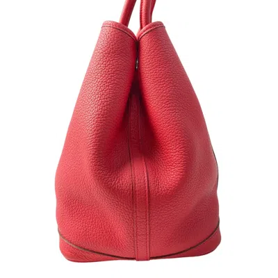 Pre-owned Hermes Garden Pink Taurillon Clemence Leather Tote Bag ()