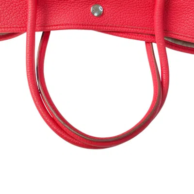 Pre-owned Hermes Garden Pink Taurillon Clemence Leather Tote Bag ()