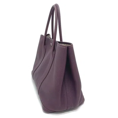 Pre-owned Hermes Garden Purple Negonda Leather Tote Bag ()