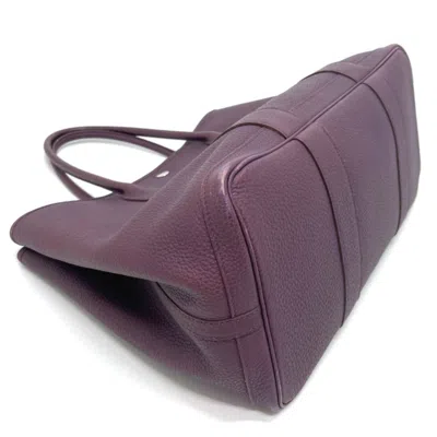 Pre-owned Hermes Garden Purple Negonda Leather Tote Bag ()