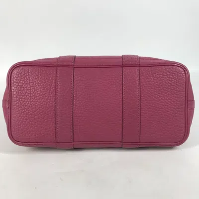 Pre-owned Hermes Garden Purple Tosca Negonda Leather Handbag Tote Bag ()