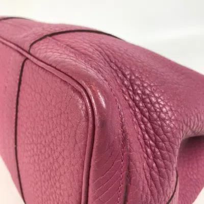 Pre-owned Hermes Garden Purple Tosca Negonda Leather Handbag Tote Bag ()