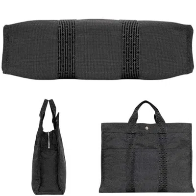 Pre-owned Hermes Gray Canvas Tote Bag ()