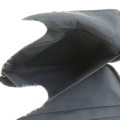 Pre-owned Hermes Gray Nylon Canvas Coin Purse/coin Case ()