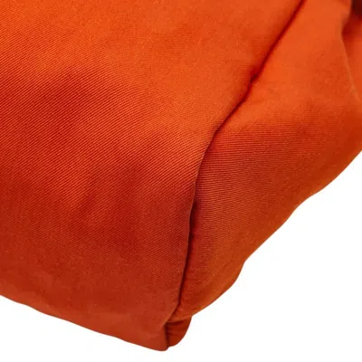 Pre-owned Hermes Her Bag Brown Orange Toile Officier Tote Bag () In Multi