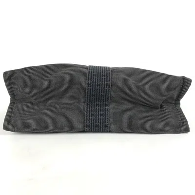 Pre-owned Hermes Her Line Gray Canvas Clutch Bag ()