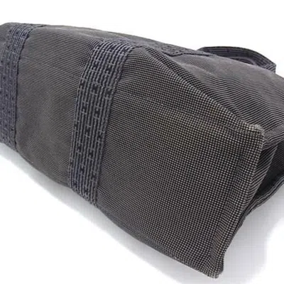 Pre-owned Hermes Her Line Gray Canvas Handbag Tote Bag ()