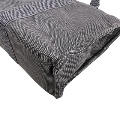 Pre-owned Hermes Her Line Gray Cotton Handbag Tote Bag ()