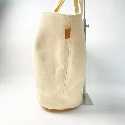 Pre-owned Hermes Ivory Canvas Tote Bag () In White