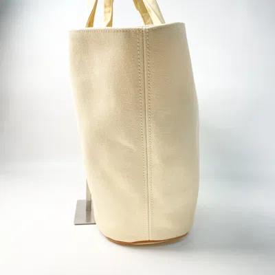Pre-owned Hermes Ivory Canvas Tote Bag () In White