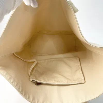 Pre-owned Hermes Ivory Canvas Tote Bag () In White