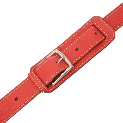 Pre-owned Hermes Jypsiere Red Color Rose Jaipur Taurillon Clemence Leather Shoulder Bag ()