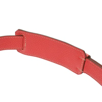 Pre-owned Hermes Jypsiere Red Color Rose Jaipur Taurillon Clemence Leather Shoulder Bag ()