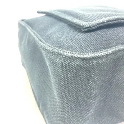 Pre-owned Hermes Marwari Black Canvas Leather Shoulder Bag Tote Bag ()