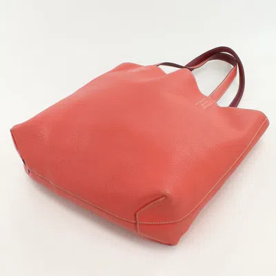Pre-owned Hermes Pink Taurillon Clemence Leather Tote Bag ()