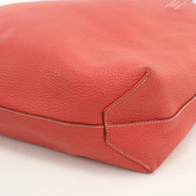 Pre-owned Hermes Pink Taurillon Clemence Leather Tote Bag ()