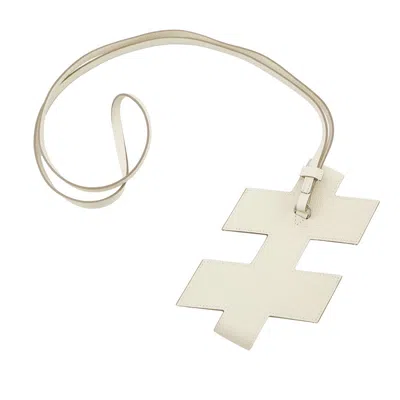 Pre-owned Hermes White Epsom Leather Pouch Shoulder Bag ()