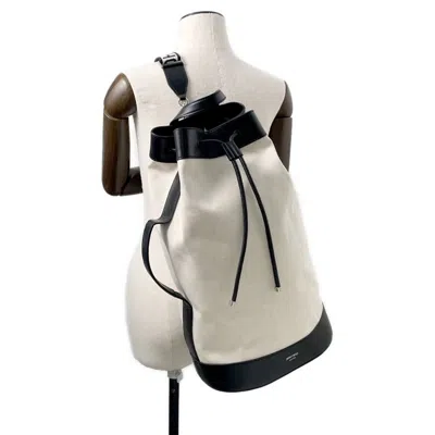 Pre-owned Jimmy Choo Black Canvas Leather Backpack ()