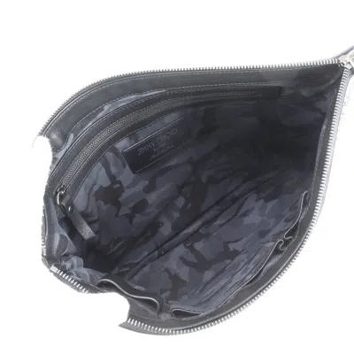 Pre-owned Jimmy Choo Black Leather Clutch Bag Pouch ()