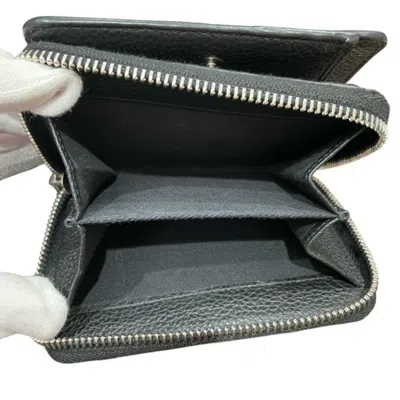 Pre-owned Jimmy Choo Black Leather Wallet (bi-fold) ()