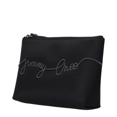 Jimmy Choo Satin Clutch Women's Bags In Black