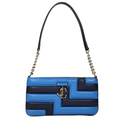 Jimmy Choo Blue Leather Shoulder Women's Bag In Blue