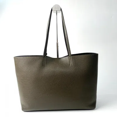Pre-owned Jimmy Choo Khaki Leather Tote Bag () In Brown