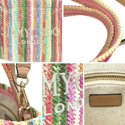 Pre-owned Jimmy Choo Multi-color Raffia Shoulder Bag Tote Bag ()