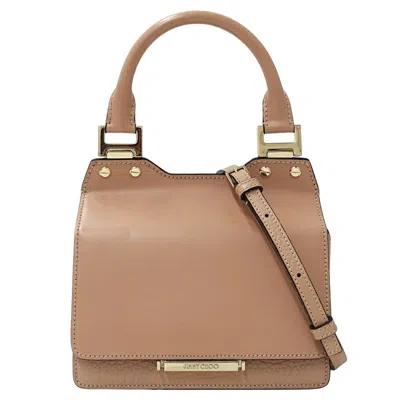 Pre-owned Jimmy Choo Pink Beige Leather Handbag Shoulder Bag ()