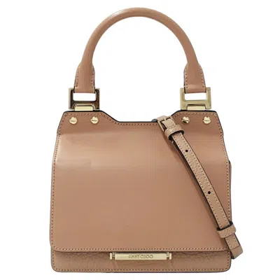 Pre-owned Jimmy Choo Pink Beige Leather Handbag Shoulder Bag ()