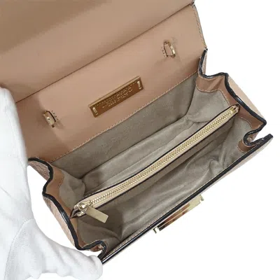 Pre-owned Jimmy Choo Pink Beige Leather Handbag Shoulder Bag ()