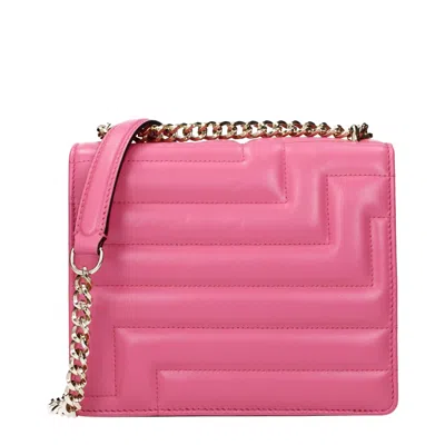 Jimmy Choo Pink Leather Shoulder Women's Bag In Pink